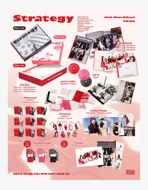 TWICE – Strategy 14TH MINI ALBUM (LUCKY DRAW JYP) (Random) - Imagen 2